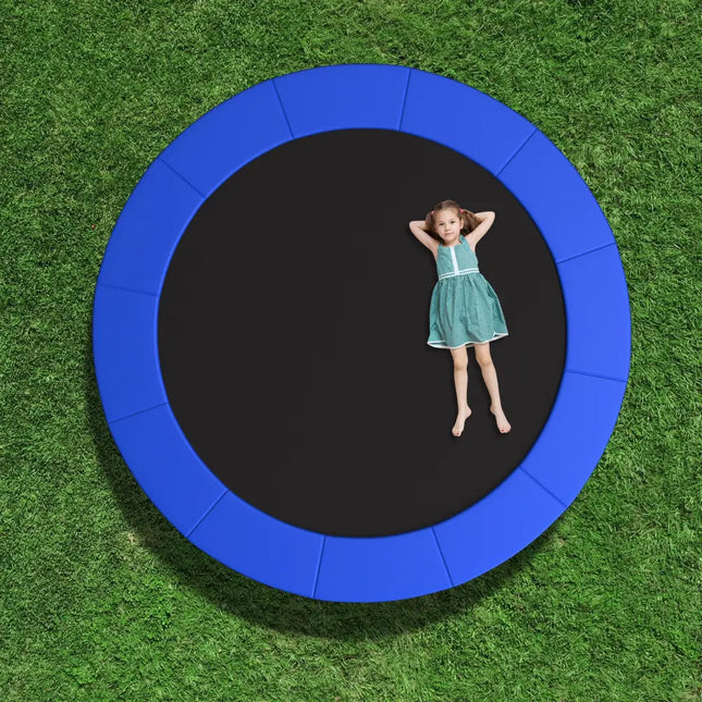 8-16 FT Trampoline Pad Replacement Safety Pad with Fixing Straps (Blue)-14ft - Blue - Outdoor Play