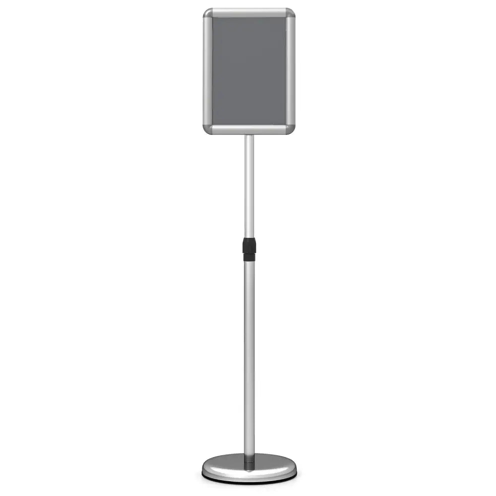 8.5 x 11Inch Sign Holder Stand with Snap-Open Frame and 360° Rotation-Silver - Silver - Home Office