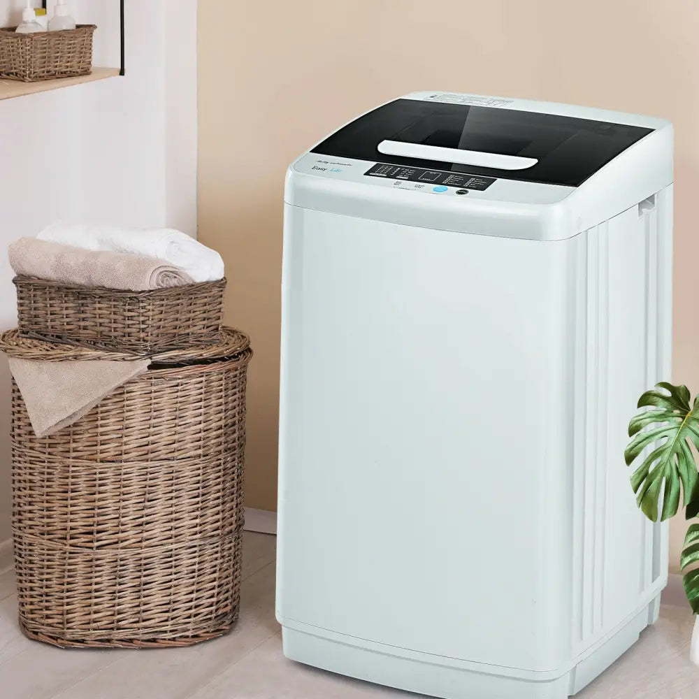 8.8 lbs Portable Full-Automatic Laundry Washing Machine with Drain Pump - Appliances