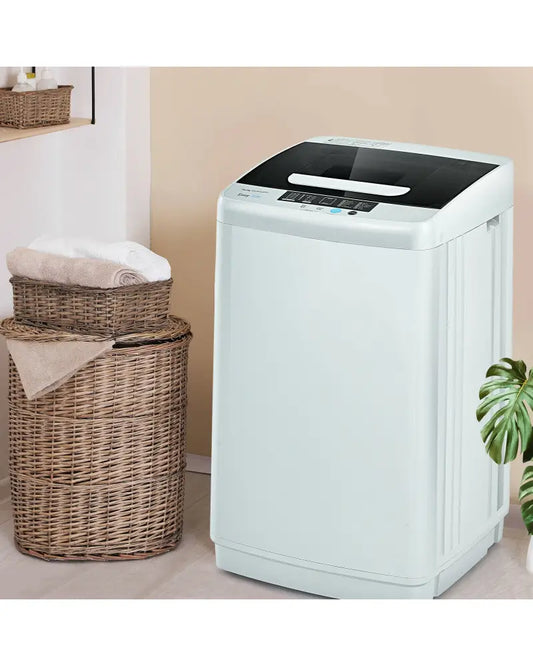 8.8 lbs Portable Full-Automatic Laundry Washing Machine with Drain Pump - Appliances