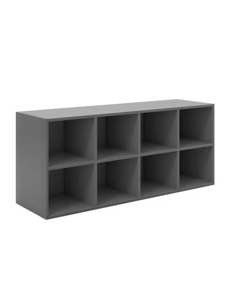 8 Cubbies Shoe Organizer with 500 LBS Weight Capacity-Gray - Gray - Shoe Racks & Storage Benches