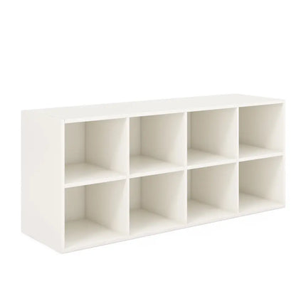 8 Cubbies Shoe Organizer with 500 LBS Weight Capacity-White - White - Shoe Racks & Storage Benches