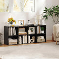 8-Cube Bookcase Bookshelf with 2 Anti-Tipping Kits Storage Organizer-Black - Black - Bookcases