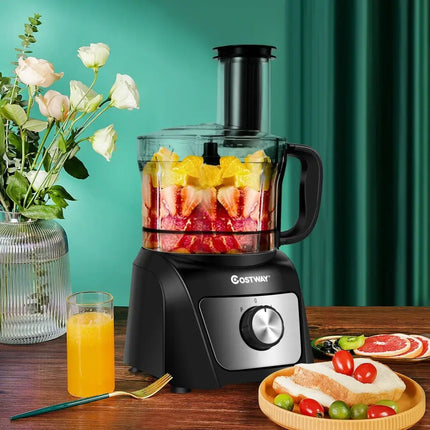 8 Cup Food Processor 500W Variable Speed Blender Chopper with 3 Blades - Oasis Home Essentials