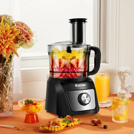 8 Cup Food Processor 500W Variable Speed Blender Chopper with 3 Blades - Oasis Home Essentials