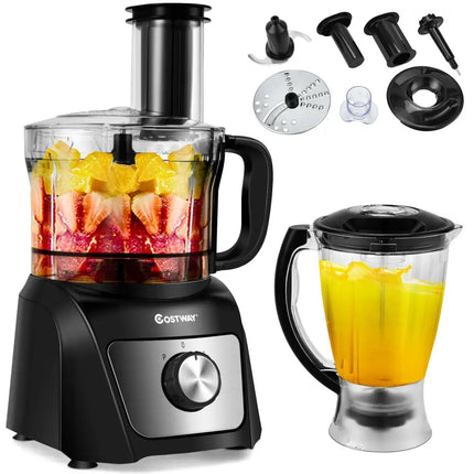 8 Cup Food Processor 500W Variable Speed Blender Chopper with 3 Blades - Oasis Home Essentials