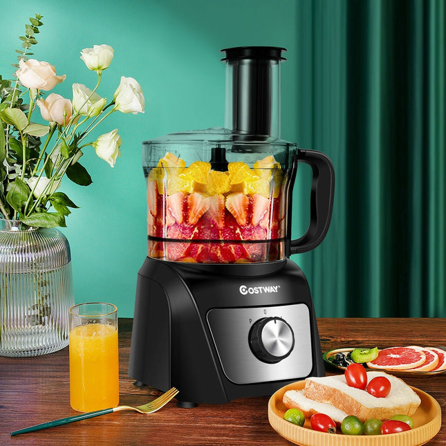 8 Cup Food Processor 500W Variable Speed Blender Chopper with 3 Blades - Oasis Home Essentials