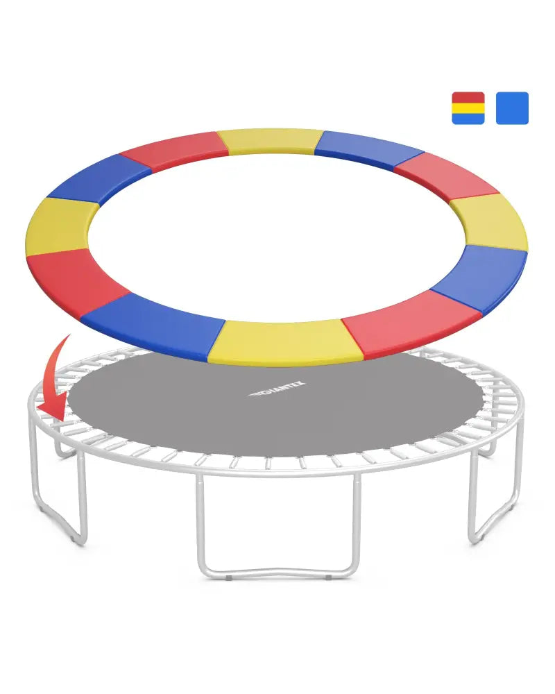 8 Feet Trampoline Spring Safety Cover without Holes-Multicolor - Multicolor - Trampoline Accessories