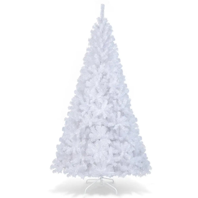 8 ft White Christmas Tree with Solid Metal Stand-8 ft - White - Christmas Tree