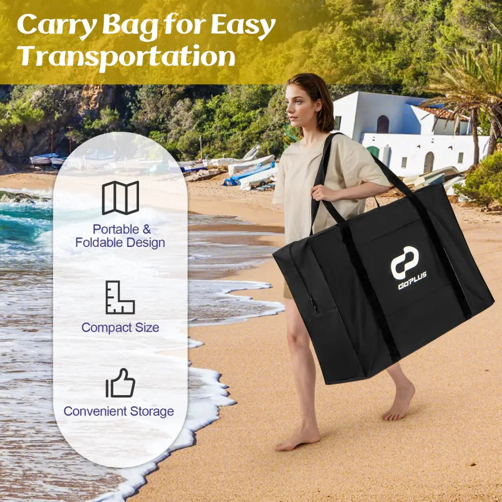 8 ft x 8 ft Inflatable Dock Platform with Mesh Swim Lounge - White - Swimming