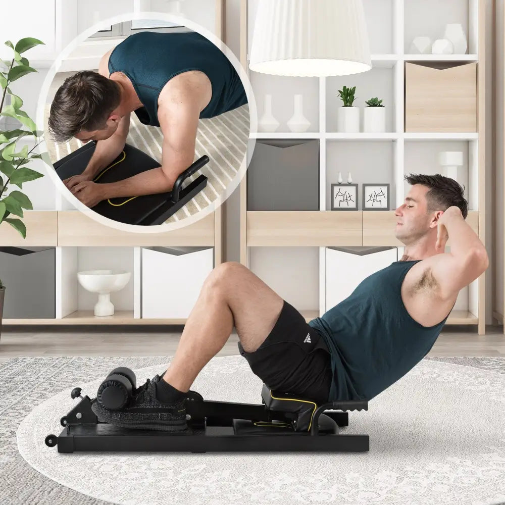 8-in-1 Home Gym Multifunction Squat Fitness Machine - Black - Benches Racks & Bars