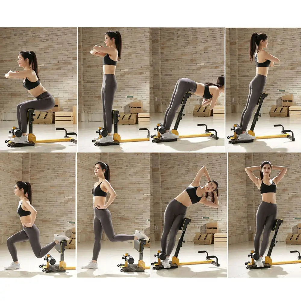 8-in-1 Multifunctional Home Gym Squat Fitness Equipment - Black - Benches Racks & Bars