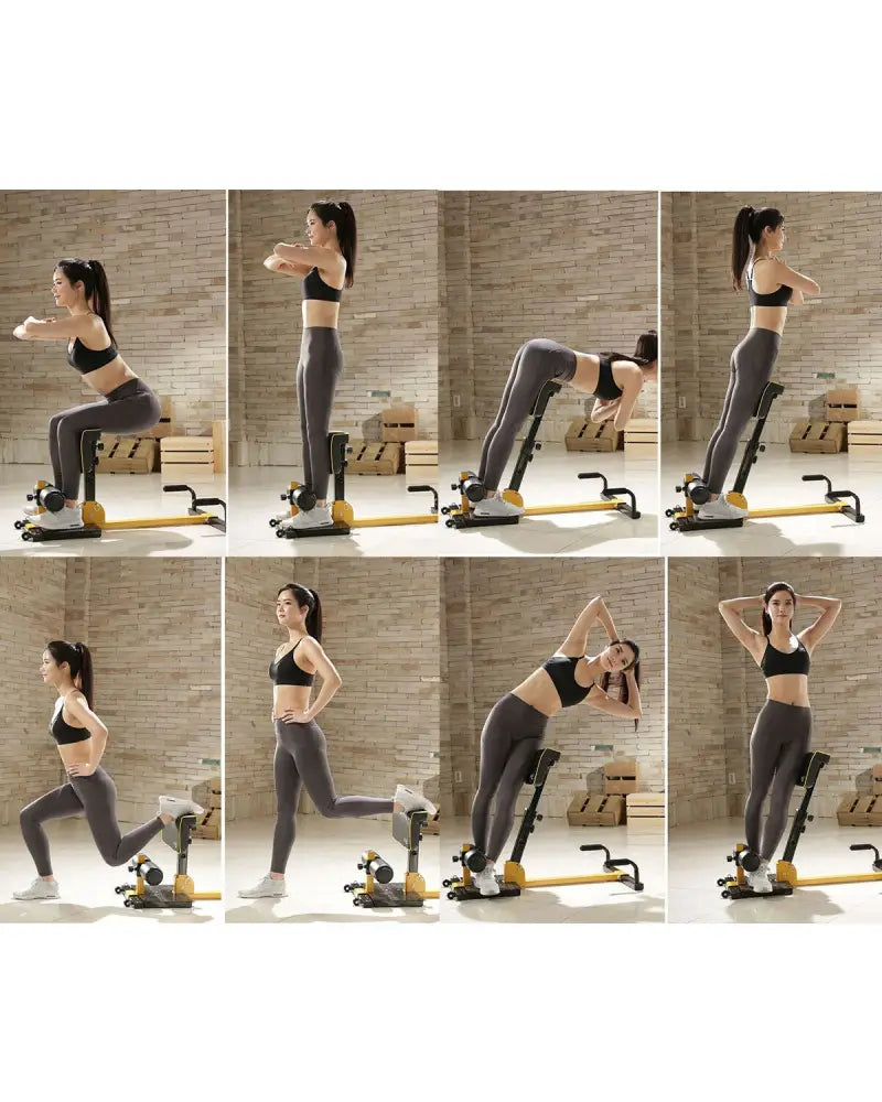 8-in-1 Multifunctional Home Gym Squat Fitness Equipment - Black - Benches Racks & Bars