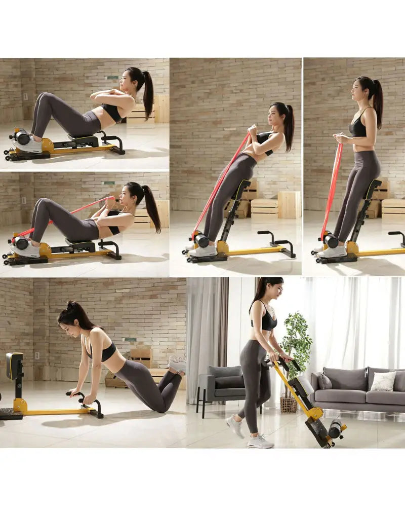 8-in-1 Multifunctional Home Gym Squat Fitness Equipment - Black - Benches Racks & Bars
