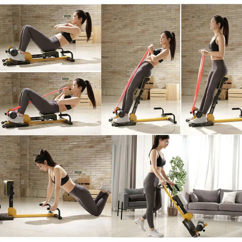 8-in-1 Multifunctional Home Gym Squat Fitness Equipment - Black - Benches Racks & Bars