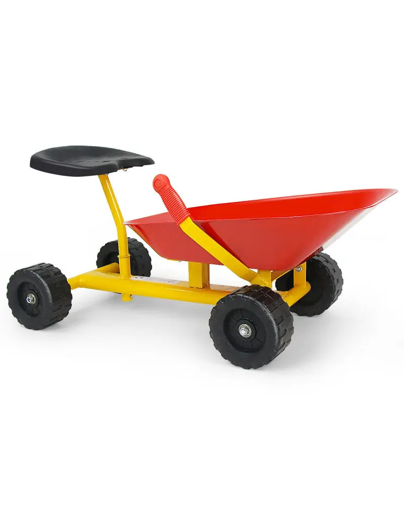 8 Inch Heavy Duty Kids Ride-on Sand Dumper with 4 Wheels-Red - Red - Outdoor Play