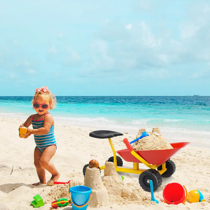 8 Inch Heavy Duty Kids Ride-on Sand Dumper with 4 Wheels-Red - Red - Outdoor Play