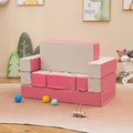 8-Piece 4-in-1 Kids Climb and Crawl Foam Playset-Pink - Pink - Kids Chairs & Seating