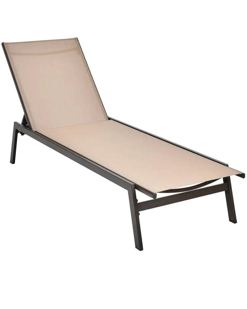 8-Piece Outdoor Furniture Set-Solar Umbrella Bistro Set Conversation Set Chaise Lounger Folding Bed Side Table Swing