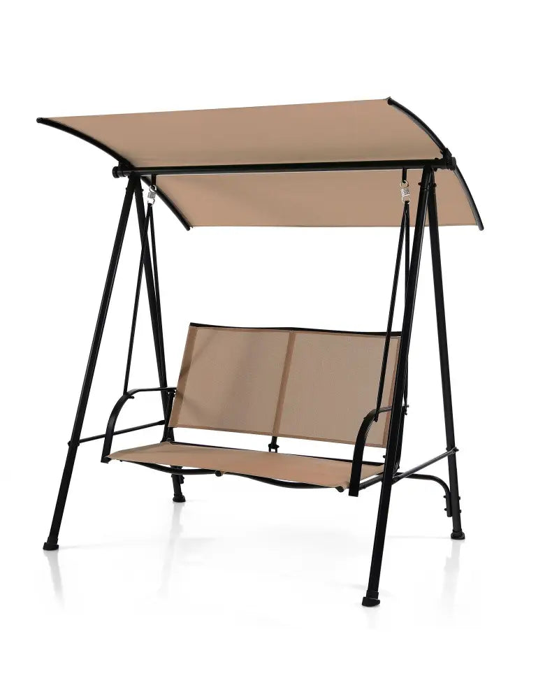 8-Piece Outdoor Furniture Set-Solar Umbrella Bistro Set Conversation Set Chaise Lounger Folding Bed Side Table Swing