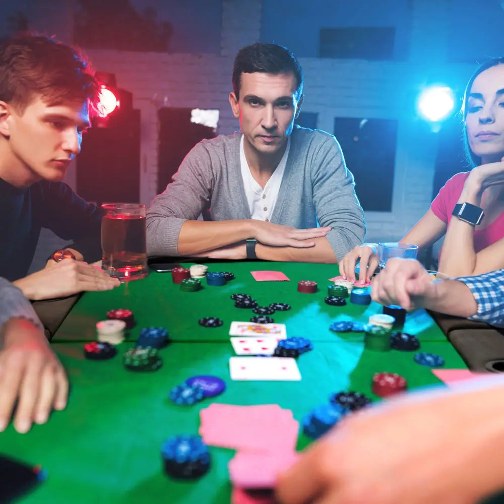 8 Players Texas Holdem Foldable Poker Table-Green - Green - Game Room