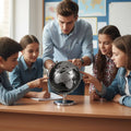 8’’ World Globe Modern Decorative Tabletop Earth Globe-Silver - Silver - Learning Toys