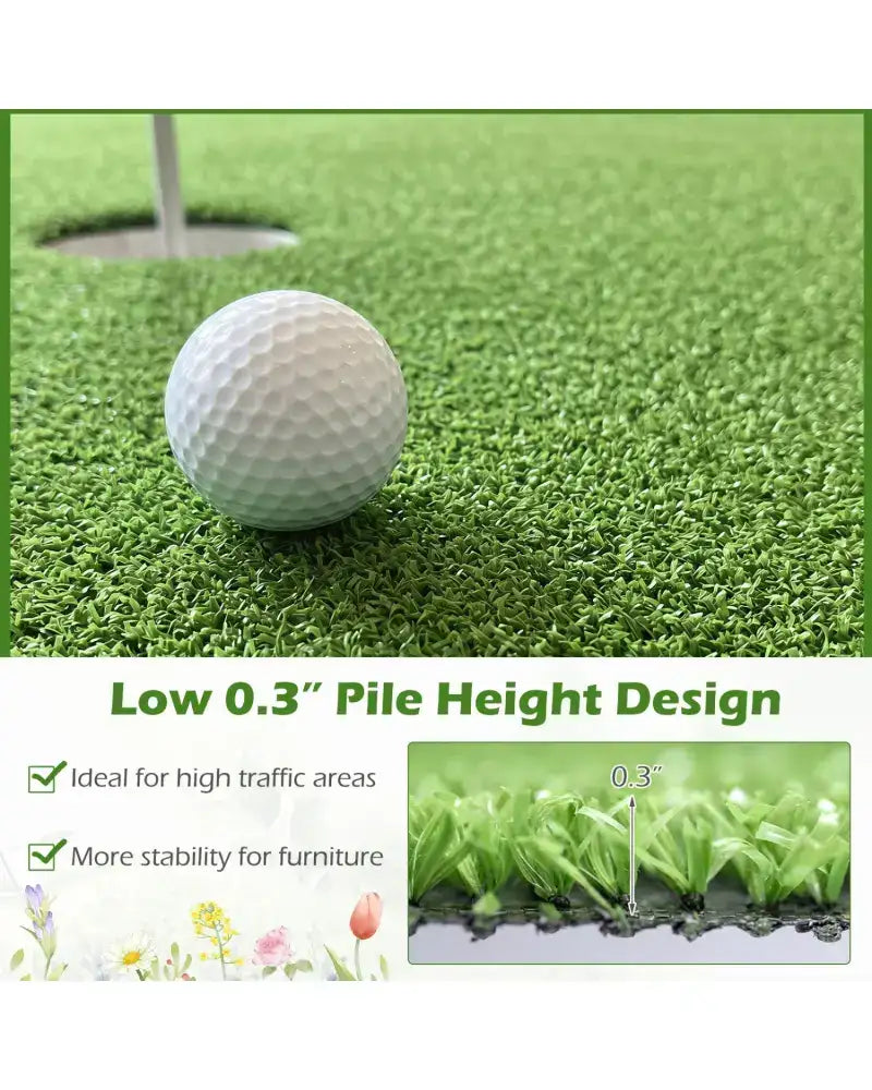 8 x 5 Feet Artificial Turf Rug with Low 0.3 inch Pile Height-S - Outdoor Decor