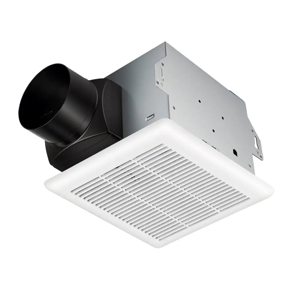 80 CFM Ceiling Mount Bathroom Exhaust Fan with Metal Housing and 4 Inches Duct - White - Ventilation Fans