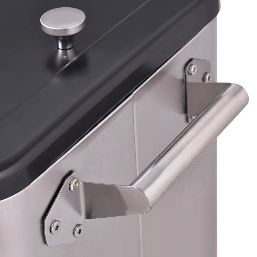 80 Quart Patio Rolling Stainless Steel Ice Beverage Cooler - Gray - Coolers