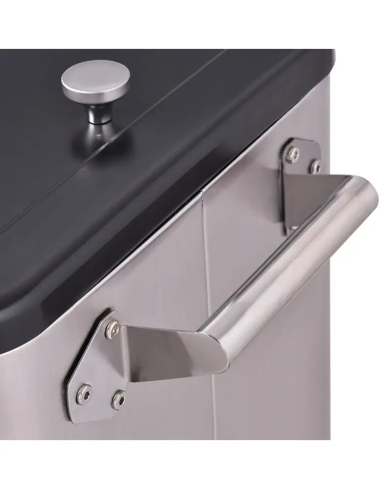 80 Quart Patio Rolling Stainless Steel Ice Beverage Cooler - Gray - Coolers