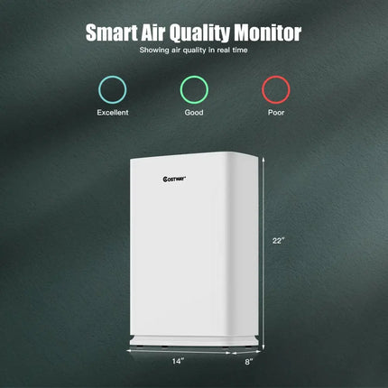 800 Sq. Ft Air Purifier True HEPA Filter Carbon Filter Air Cleaner Home Office - Oasis Home Essentials