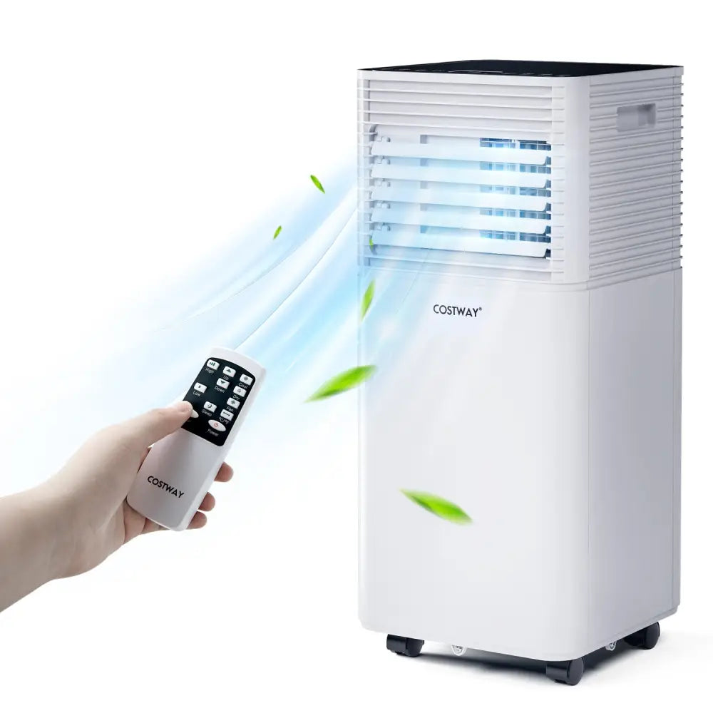 8000 BTU 3-in-1 Air Cooler with Dehumidifier and Fan Mode-Black - Black - Portable Air Conditioners