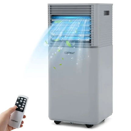 8000 BTU 3-in-1 Air Cooler with Dehumidifier and Fan Mode-Gray Costway