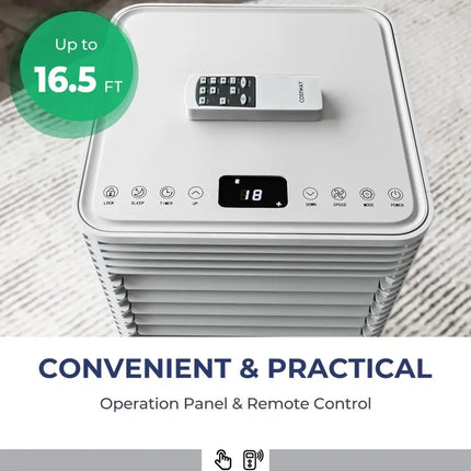 8000 BTU 3-in-1 Air Cooler with Dehumidifier and Fan Mode-White Costway