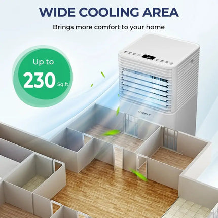 8000 BTU 3-in-1 Air Cooler with Dehumidifier and Fan Mode-White Costway