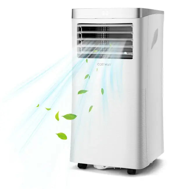 8000 BTU 3-in-1 Portable Air Conditioner with Remote Control-White - White - Portable Air Conditioners