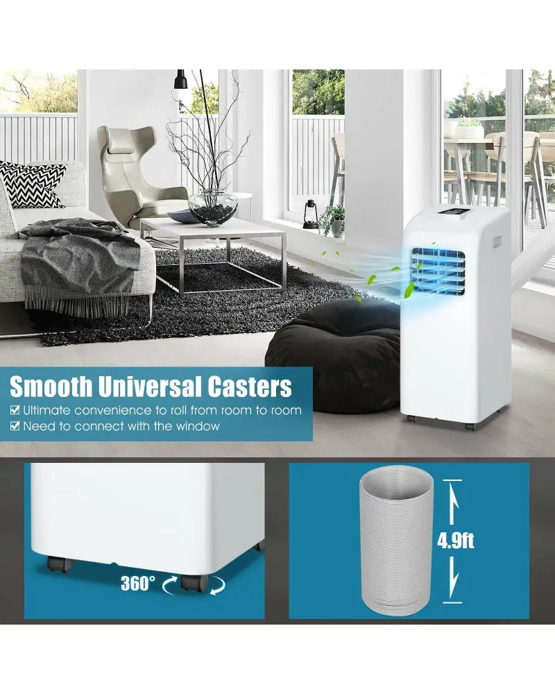 8000 BTU(Ashrae) Portable Air Conditioner with Dehumidifier Function - Portable Air Conditioners