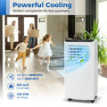 8000 BTU Portable Air Conditioner 3 in 1 Floor AC Unit with Fan and Dehumidifier - White - Portable Air Conditioners
