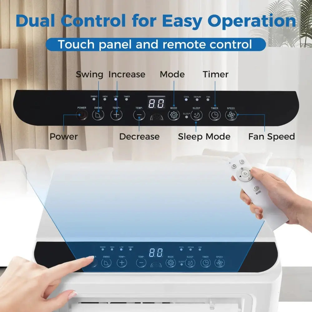 8000 BTU Portable Air Conditioner 3 in 1 Floor AC Unit with Fan and Dehumidifier Costway