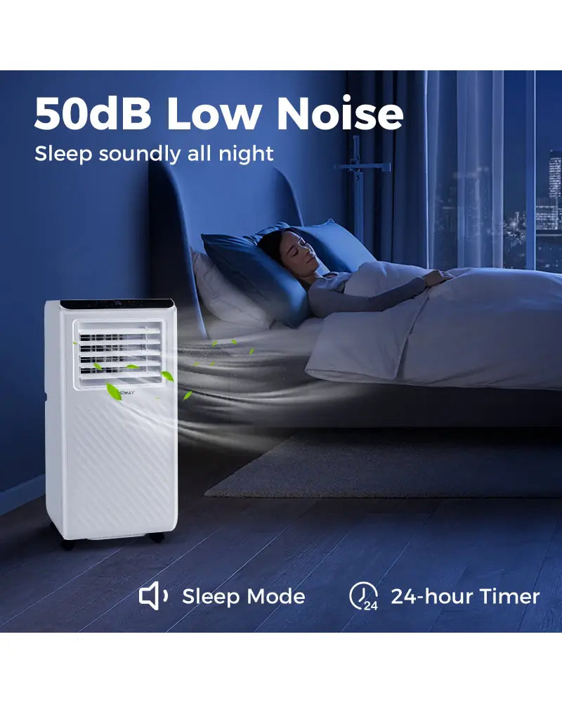 8000 BTU Portable Air Conditioner 3 in 1 Floor AC Unit with Fan and Dehumidifier - White - Portable Air Conditioners