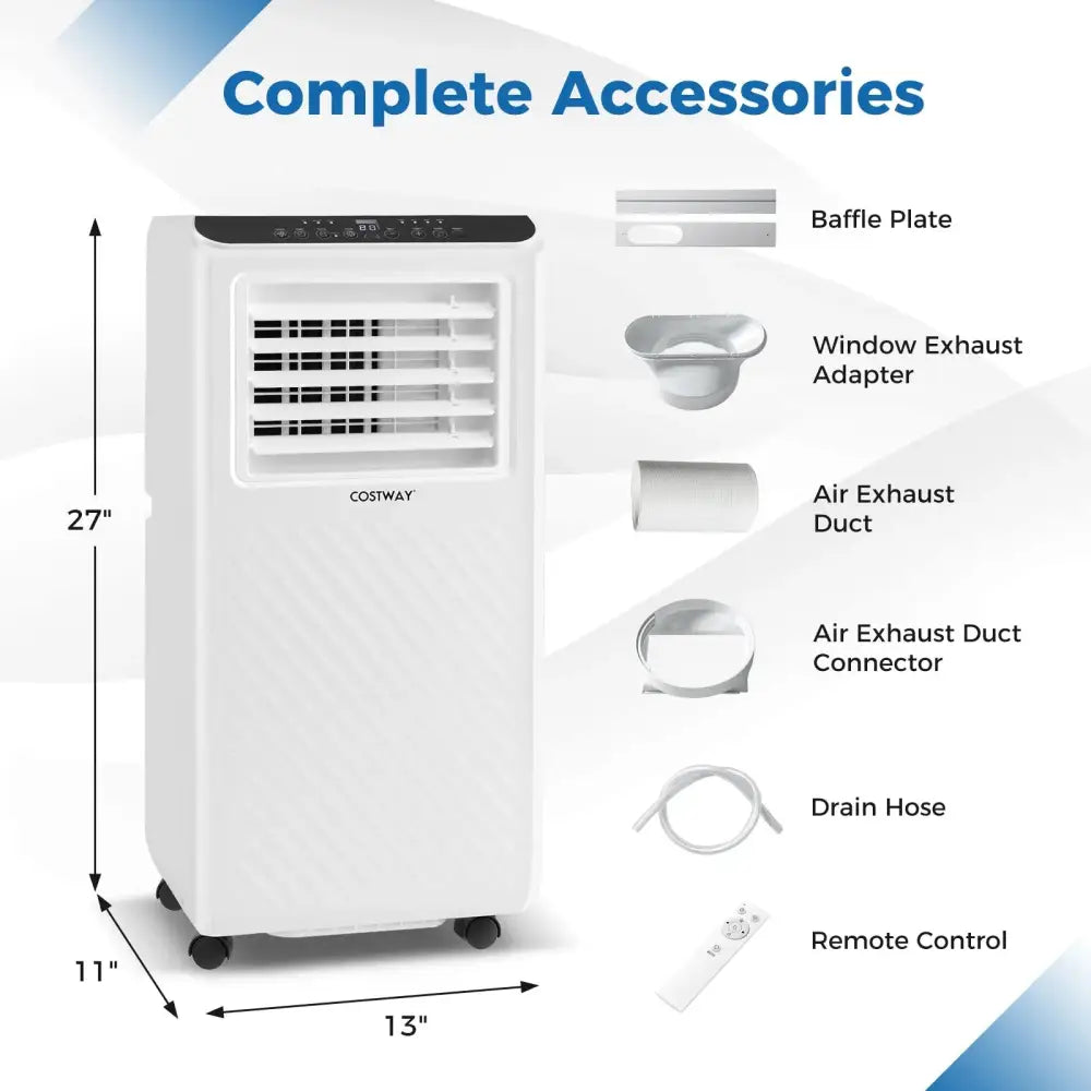 8000 BTU Portable Air Conditioner 3 in 1 Floor AC Unit with Fan and Dehumidifier Costway