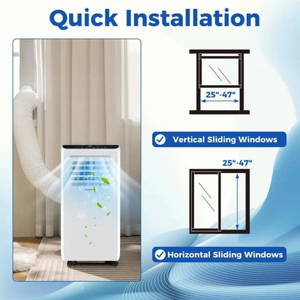 8000 BTU Portable Air Conditioner 3 in 1 Floor AC Unit with Fan and Dehumidifier Costway
