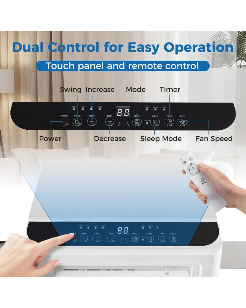 8000 BTU Portable Air Conditioner 3 in 1 Floor AC Unit with Fan and Dehumidifier - White - Portable Air Conditioners