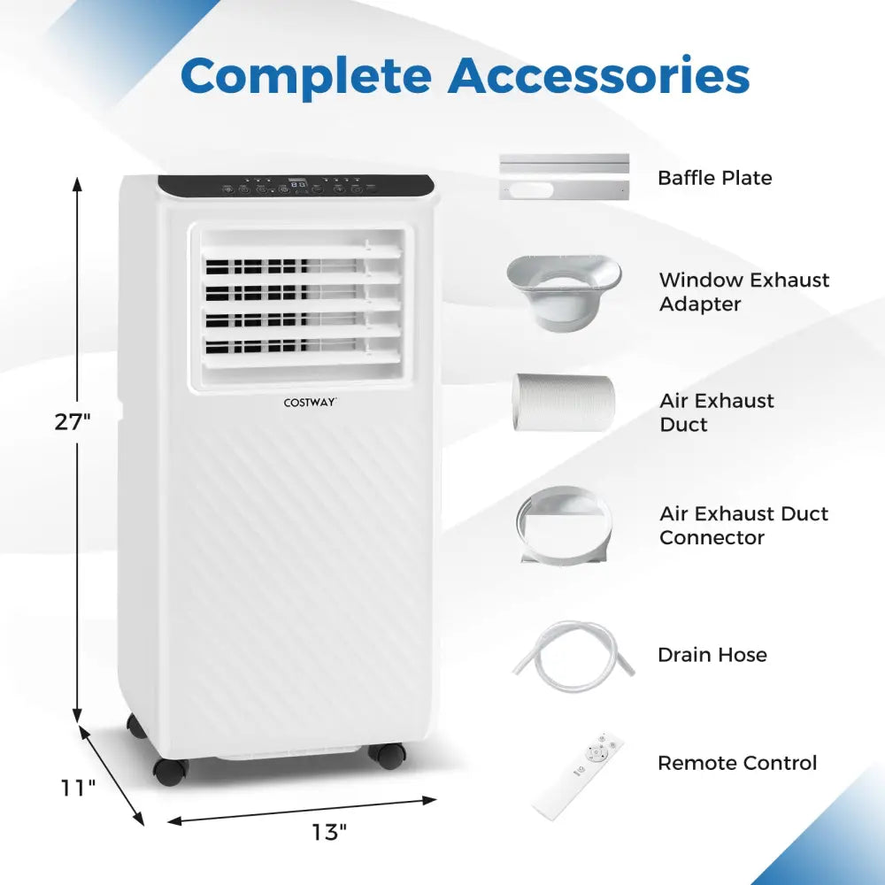 8000 BTU Portable Air Conditioner 3 in 1 Floor AC Unit with Fan and Dehumidifier - White - Portable Air Conditioners