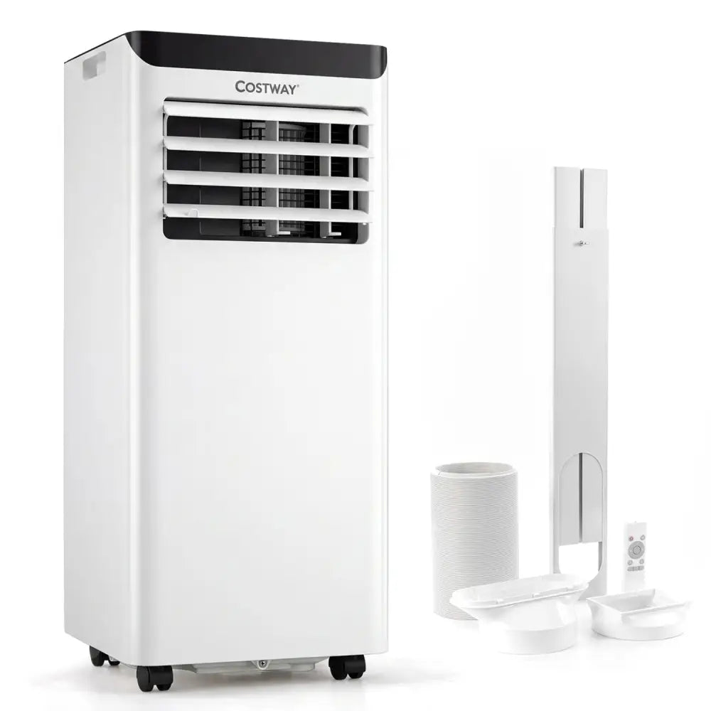 8000 BTU Portable Air Conditioner Cools with Dehumidifier and 24H Timer-Black - Black - Portable Air Conditioners