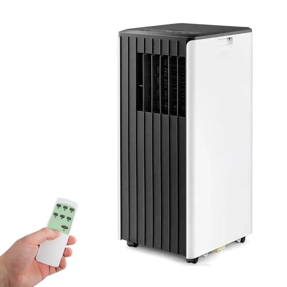 8000 BTU Portable Air Conditioner with Cool Humidifier and Sleep Mode-Black & White Costway