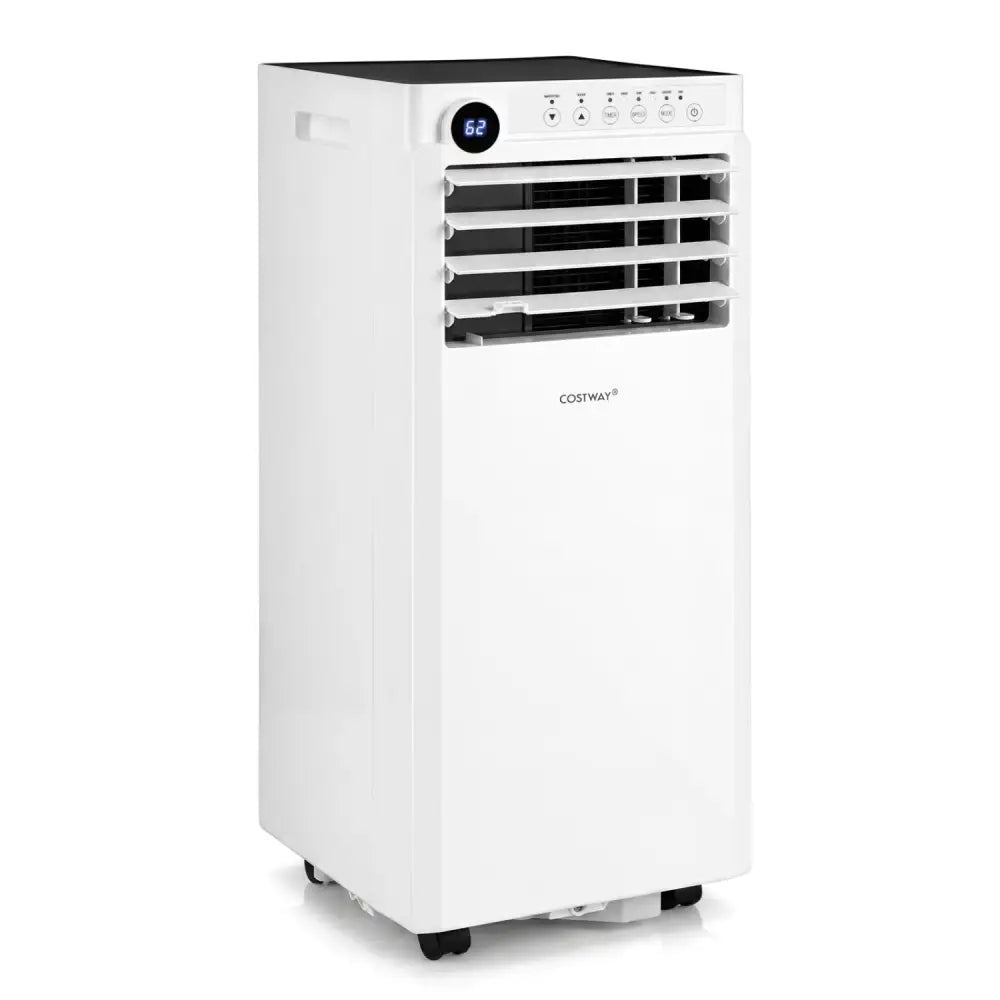 8000 BTU Portable Air Conditioner with Dehumidifier and 24H Timer-White - White - Portable Air Conditioners