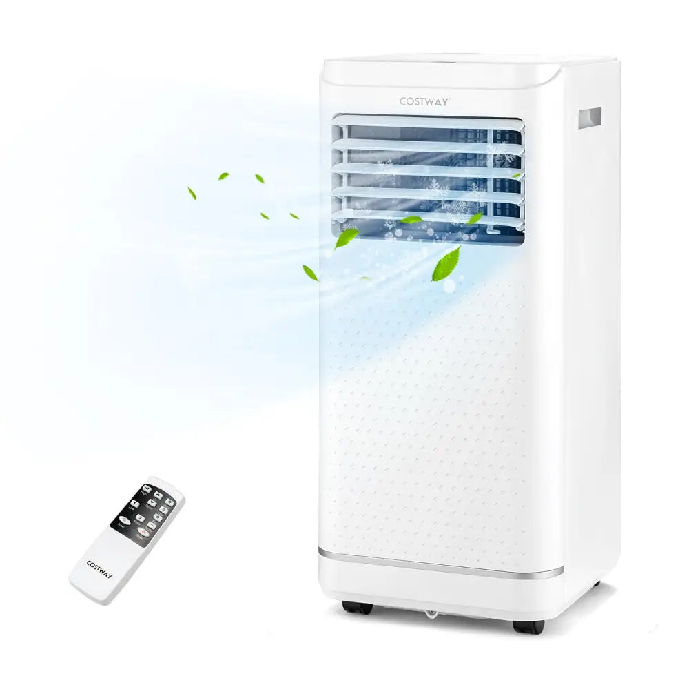 8000 BTU Portable Air Conditioner with Dehumidifier and Fan Mode - White - Portable Air Conditioners