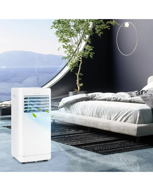 8000 BTU Portable Air Conditioner with Dehumidifier and Fan Mode - White - Portable Air Conditioners