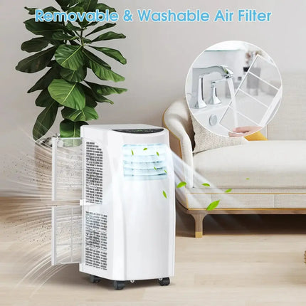 8000 BTU Portable Air Conditioner with Dehumidifier Function and Sleep Mode Costway